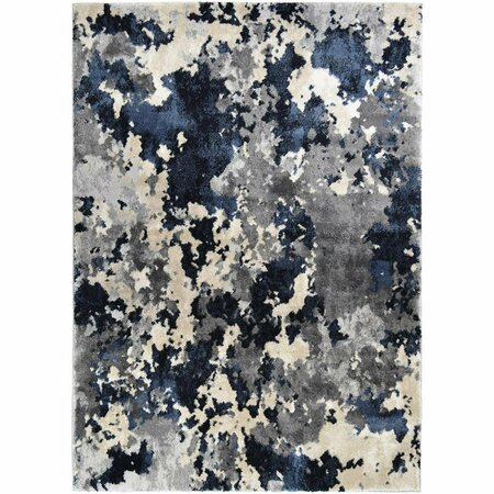 MAYBERRY RUG 5 ft. 3 in. x 7 ft. 3 in. Pacific Pearl Area Rug, Navy PC6143 5X8